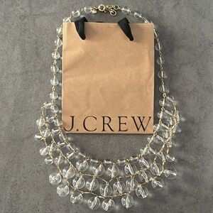 J. Crew Clear Bead Cascading Necklace